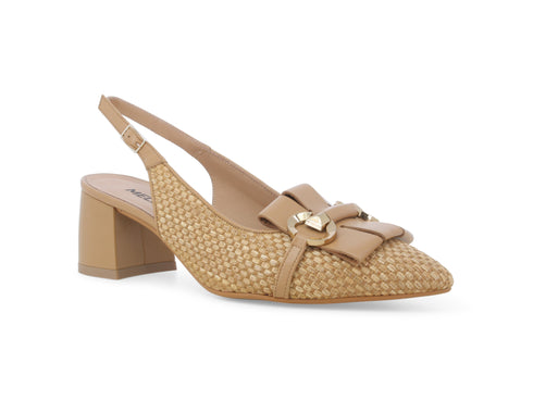 Melluso Décolleté Slingback Rafia Scarpe Donna Primavera Estate